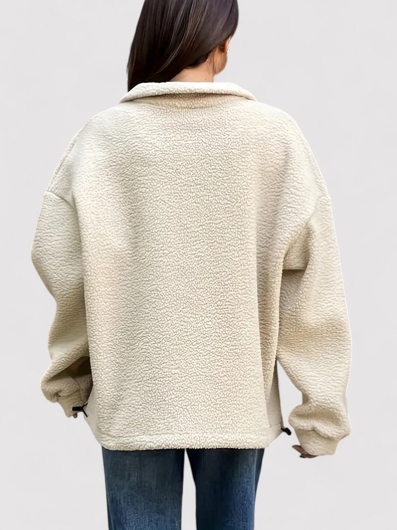 Felpa Elegante da Donna con Zip, Morbida e Versatile per Ogni Occasione Stile Italiano