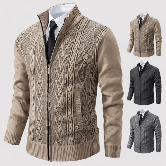 Cardigan Elegante da Uomo in Cashmere per l'Autunno - Cross & Crown Stile Italiano