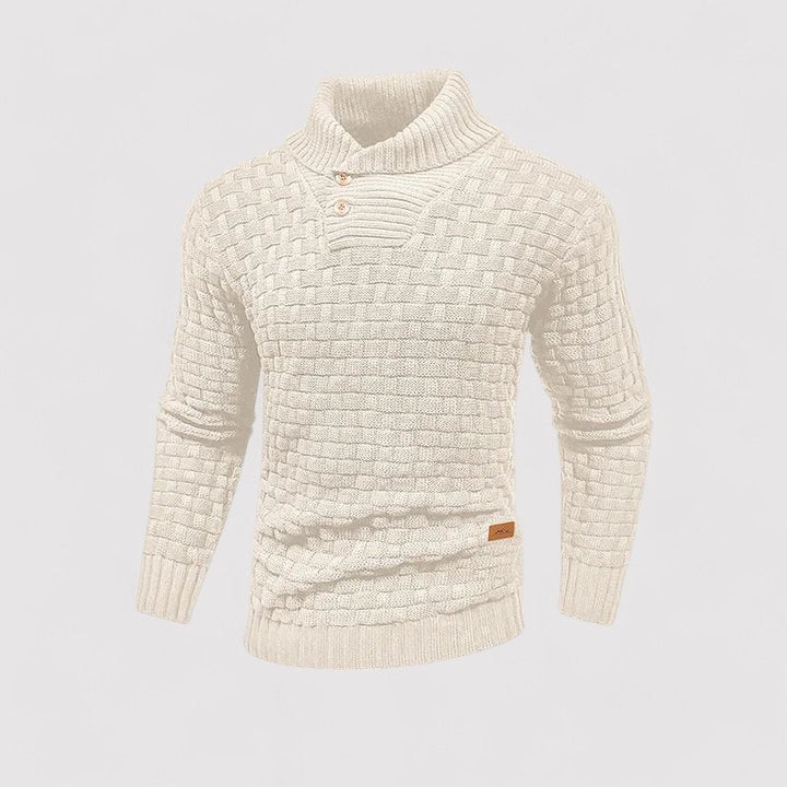 Maglione Elegante Invernale con Collo Alto e Bottoni per Uomo - Comfort e Stile raffinato Stile Italiano