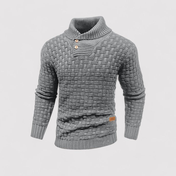 Maglione Elegante Invernale con Collo Alto e Bottoni per Uomo - Comfort e Stile raffinato Stile Italiano