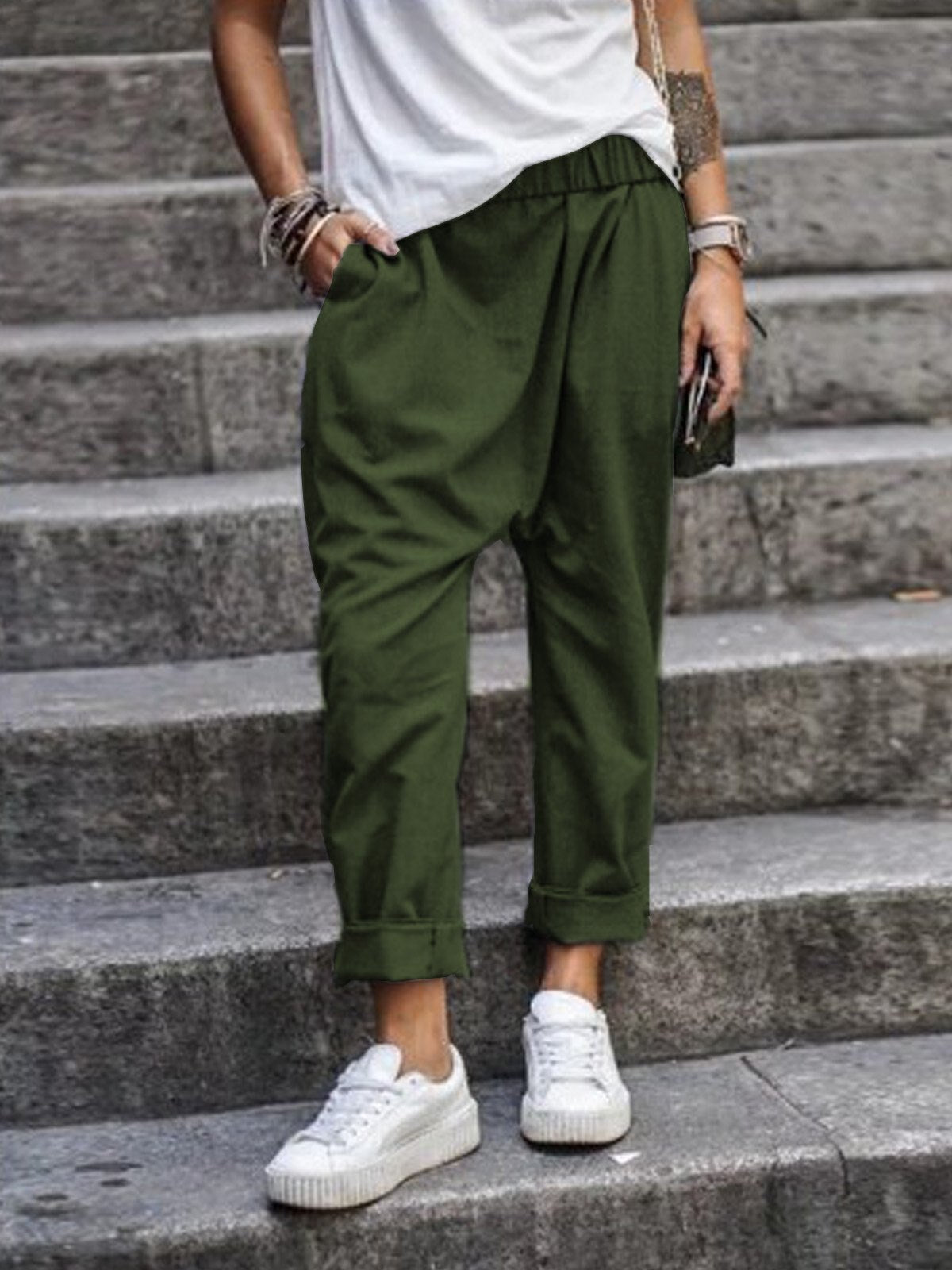 Pantaloni in Lino Eleganti e Confortevoli per Donna Stile Italiano