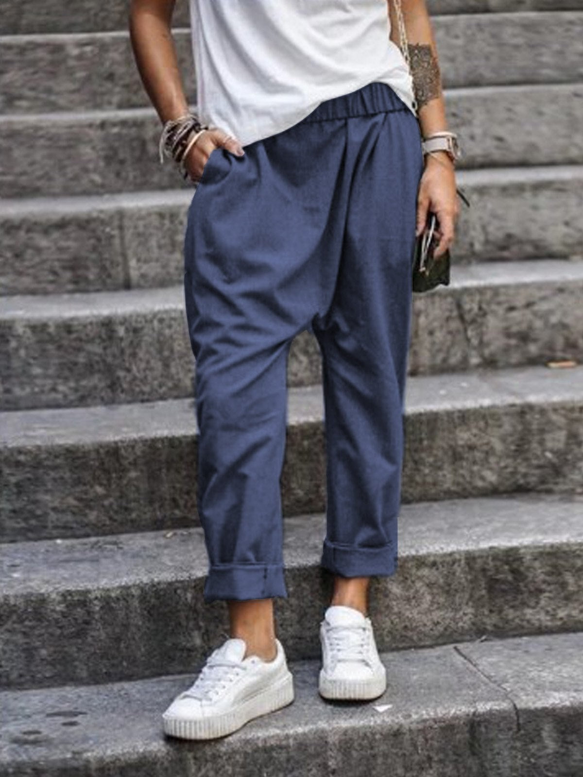 Pantaloni in Lino Eleganti e Confortevoli per Donna Stile Italiano