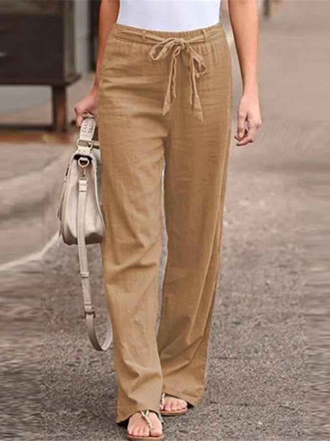 Pantaloni in Lino Eleganti per Donne - Comfort e Stile Estivo Stile Italiano