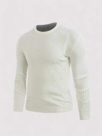 Maglione Casual in Maglia a Treccia Caldo per Uomini - Comfort ed Eleganza con Alta Elasticità Stile Italiano