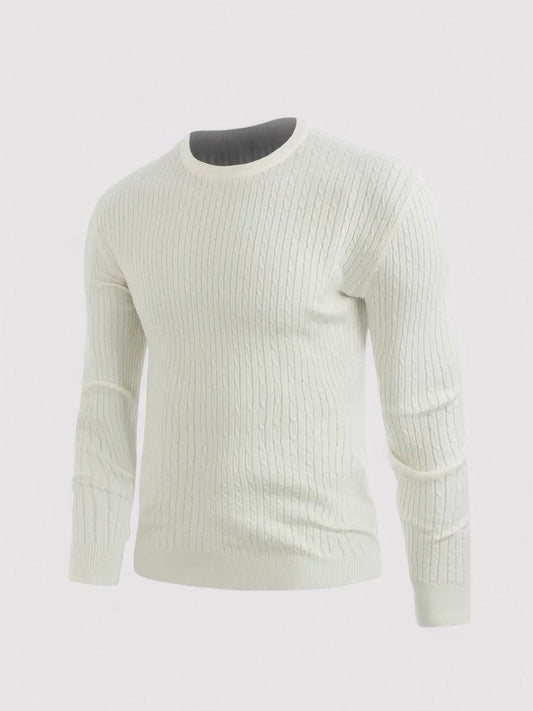 Maglione Casual in Maglia a Treccia Caldo per Uomini - Comfort ed Eleganza con Alta Elasticità Stile Italiano