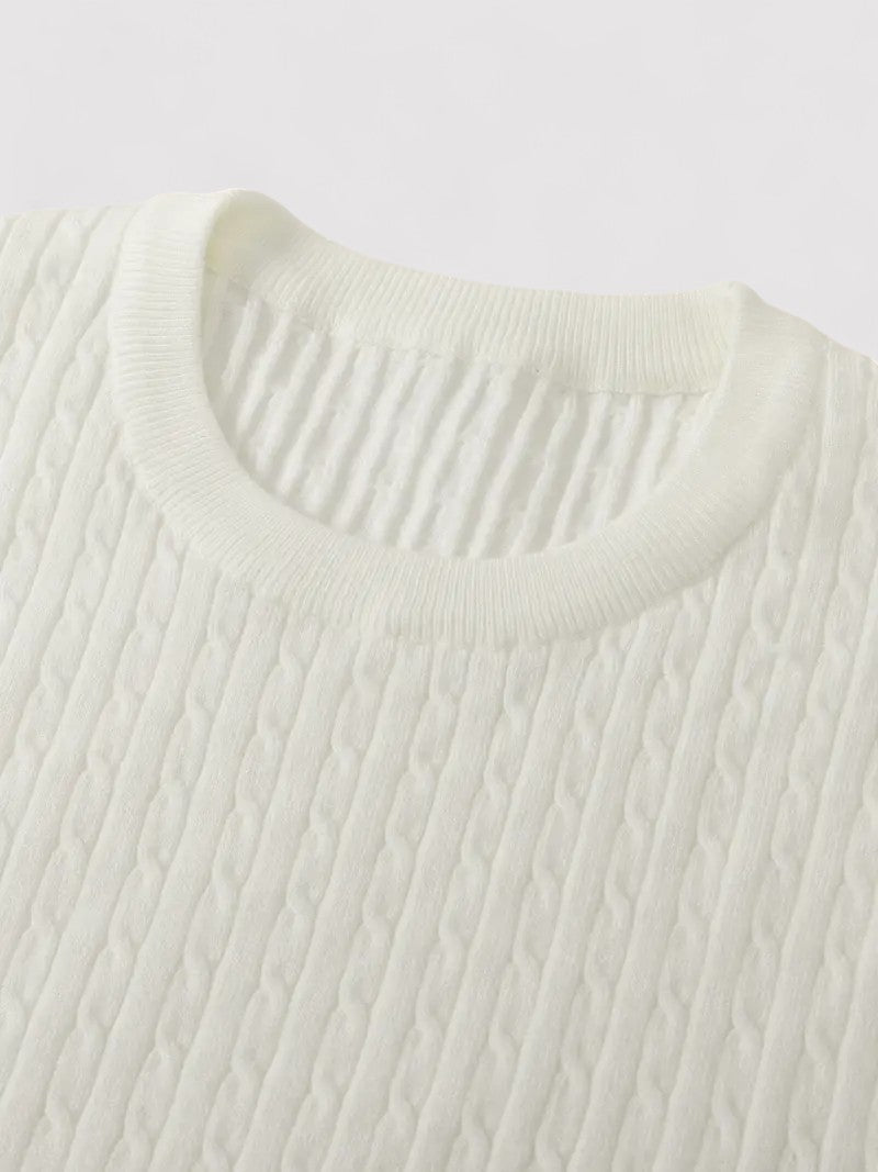 Maglione Casual in Maglia a Treccia Caldo per Uomini - Comfort ed Eleganza con Alta Elasticità Stile Italiano