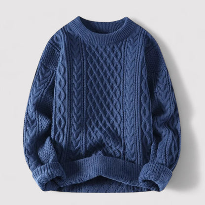 Maglione Classico a Treccia in Cotone Ultra-Morbido per Uomo Stile Italiano
