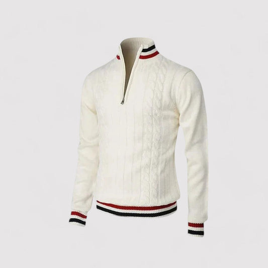 Maglione Collo Alto con Zip Mezza - Elegante e Confortevole Stile Italiano