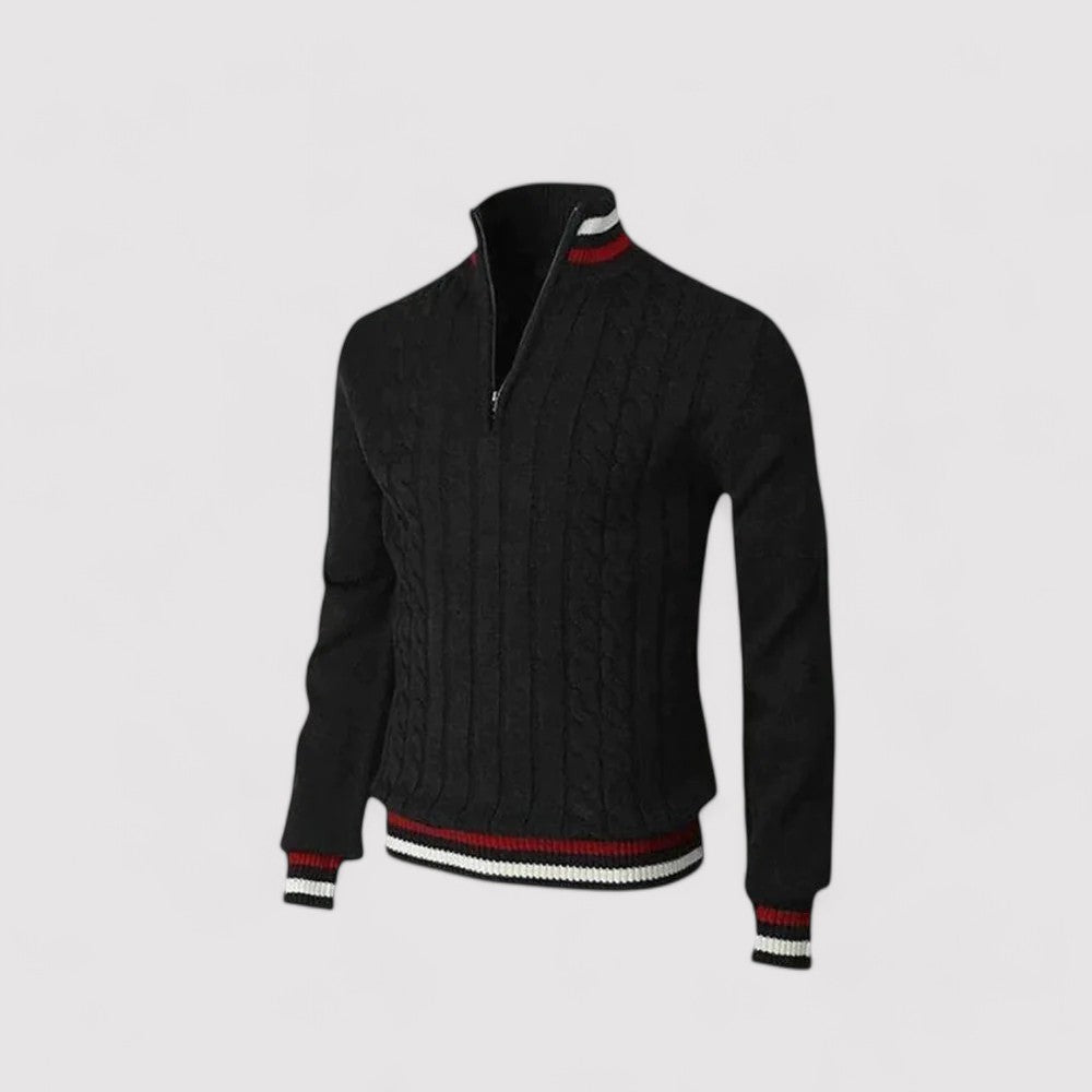 Maglione Collo Alto con Zip Mezza - Elegante e Confortevole Stile Italiano