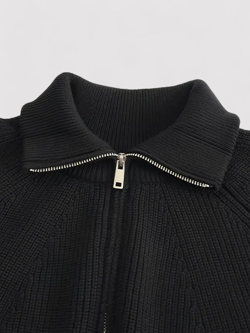 Maglione Elasticizzato con Zip per Uomo - Comfort e Stile Elegante Stile Italiano