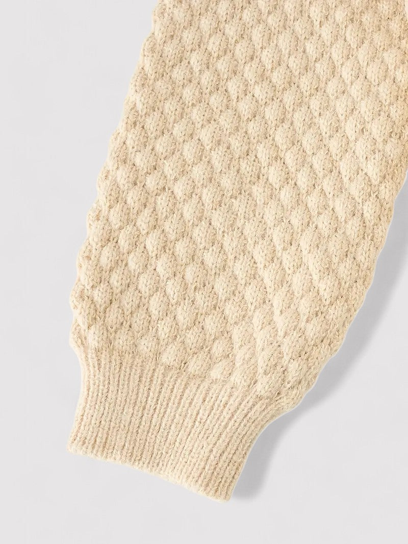 Maglione Elegante Uomo a Collo Alto in Maglia Calda e Spessa Stile Italiano
