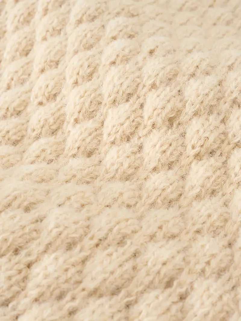 Maglione Elegante Uomo a Collo Alto in Maglia Calda e Spessa Stile Italiano