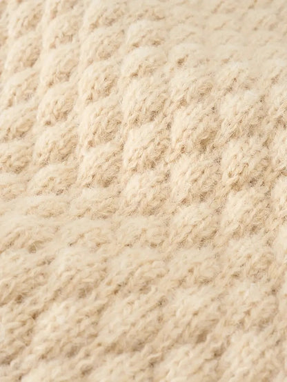Maglione Elegante Uomo a Collo Alto in Maglia Calda e Spessa Stile Italiano
