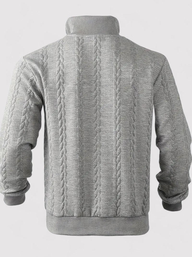 Maglione Elegante da Uomo a Mezzo Zip in Maglia per Stile e Comfort Stile Italiano