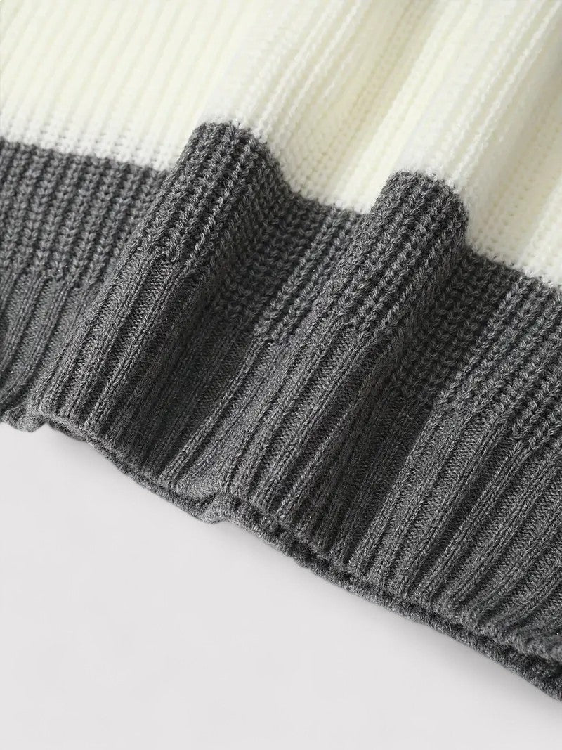 Maglione Striato Tricot Elegante da Uomo per Stile Casual Stile Italiano