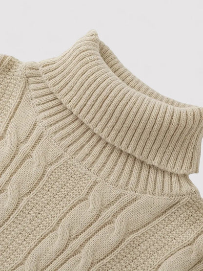 Maglione a Collo Alto in Maglia per Uomo - Stile Casual per l'Autunno Stile Italiano
