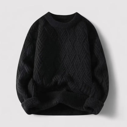Maglione a Treccia Herringbone Elegante e Caldo Stile Italiano