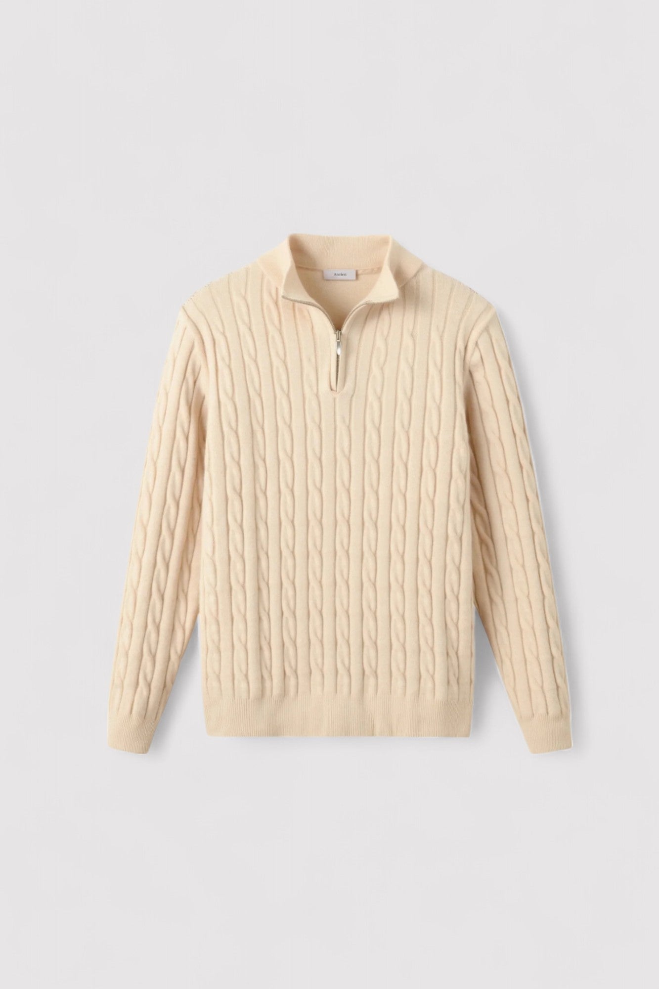Maglione da Uomo Elegante con Zip e Maglia a Cavo - Comfort e Stile per Ogni Occasione Stile Italiano