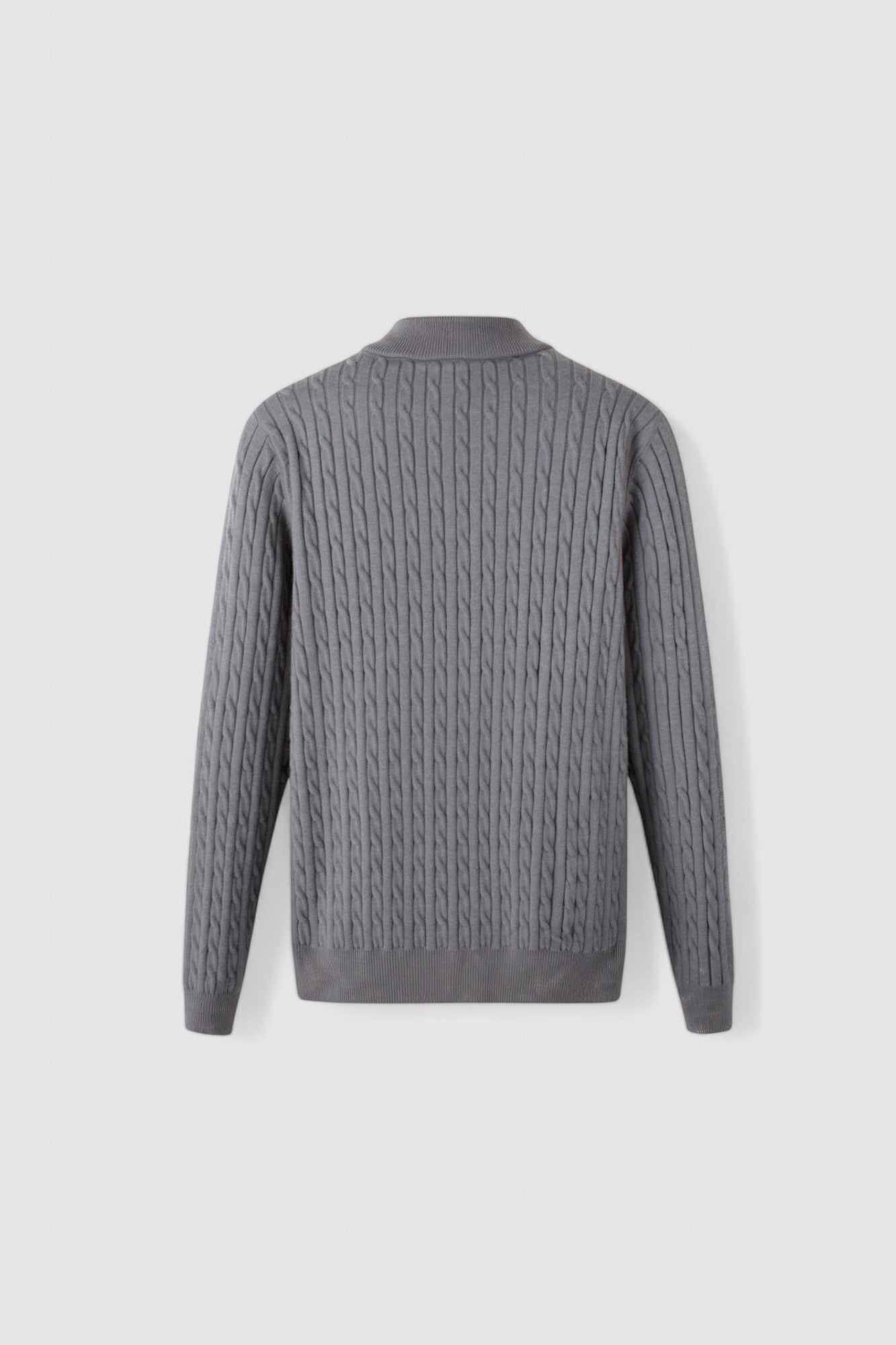 Maglione da Uomo Elegante con Zip e Maglia a Cavo - Comfort e Stile per Ogni Occasione Stile Italiano