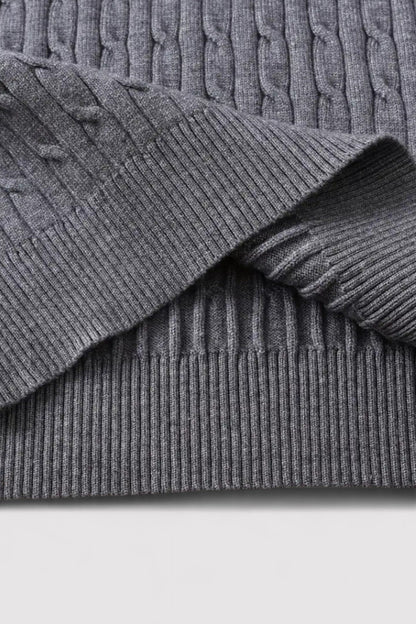 Maglione da Uomo Elegante con Zip e Maglia a Cavo - Comfort e Stile per Ogni Occasione Stile Italiano