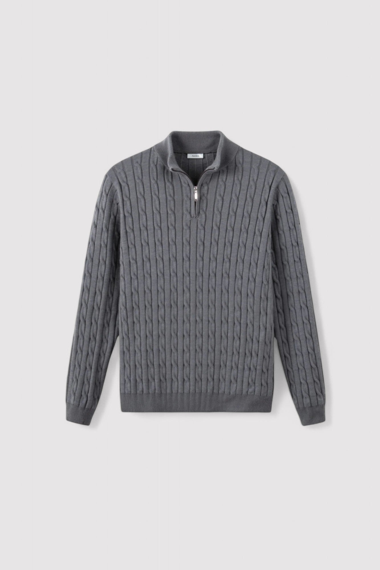 Maglione da Uomo Elegante con Zip e Maglia a Cavo - Comfort e Stile per Ogni Occasione Stile Italiano