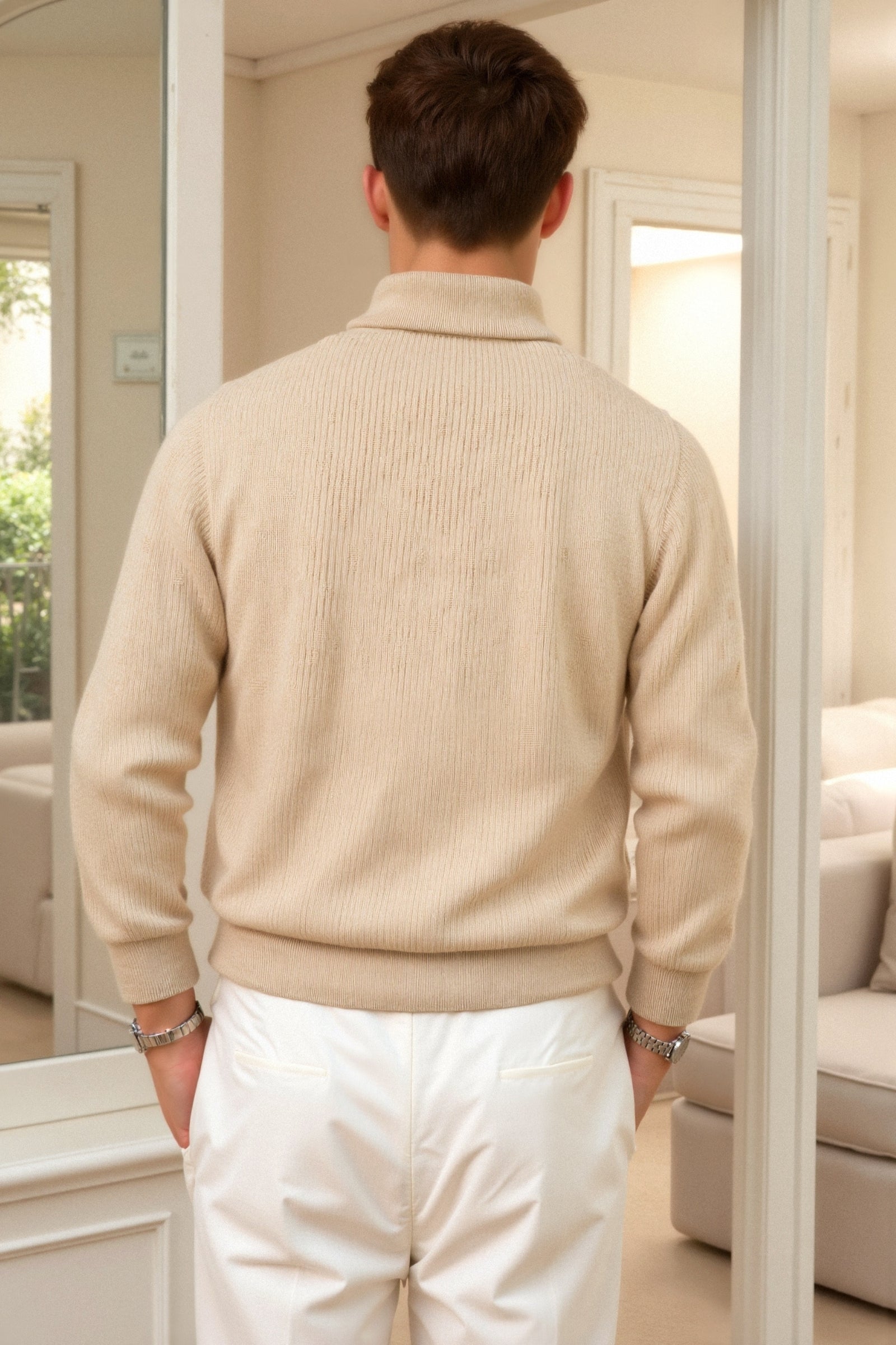 Maglione da Uomo Elegante in Maglia Spessa e Calda per Stile e Comfort Stile Italiano