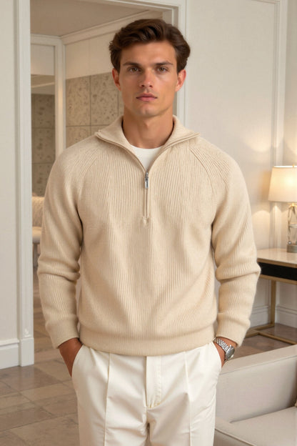 Maglione da Uomo Elegante in Maglia Spessa e Calda per Stile e Comfort Stile Italiano