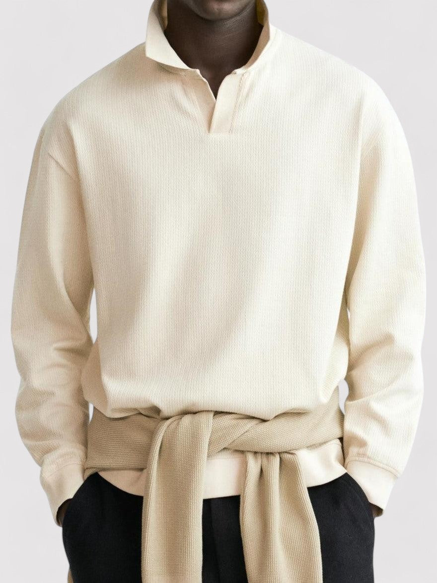 Maglione da Uomo Elegante in Stile Old Money a Maniche Lunghe - Comfort e Classe per Ogni Occasione Stile Italiano