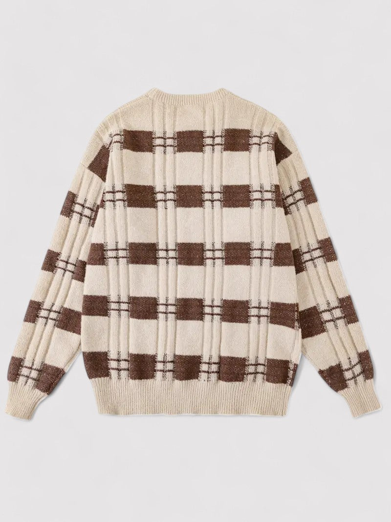 Maglione da Uomo Tricotato con Motivo a Righe - Eleganza Classica e Comfort Incomparabile Stile Italiano