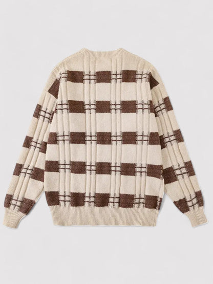 Maglione da Uomo Tricotato con Motivo a Righe - Eleganza Classica e Comfort Incomparabile Stile Italiano