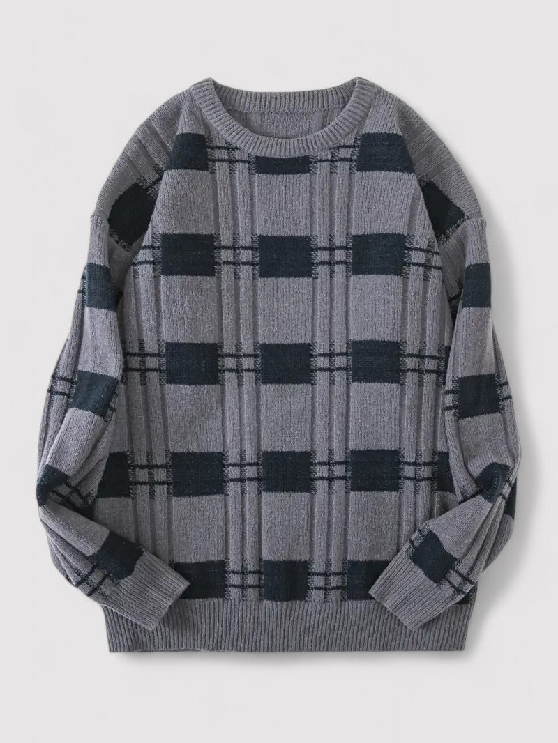 Maglione da Uomo Tricotato con Motivo a Righe - Eleganza Classica e Comfort Incomparabile Stile Italiano