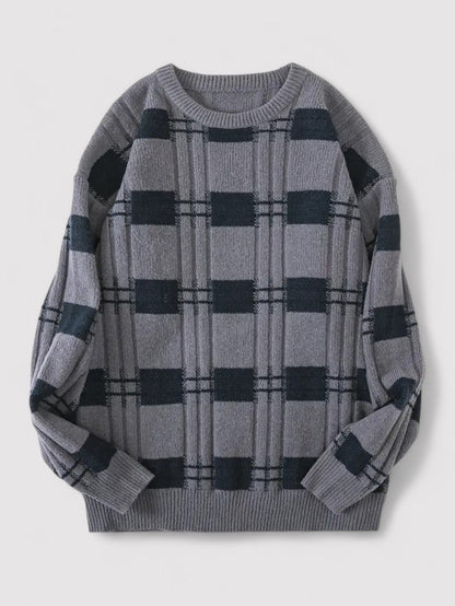 Maglione da Uomo Tricotato con Motivo a Righe - Eleganza Classica e Comfort Incomparabile Stile Italiano