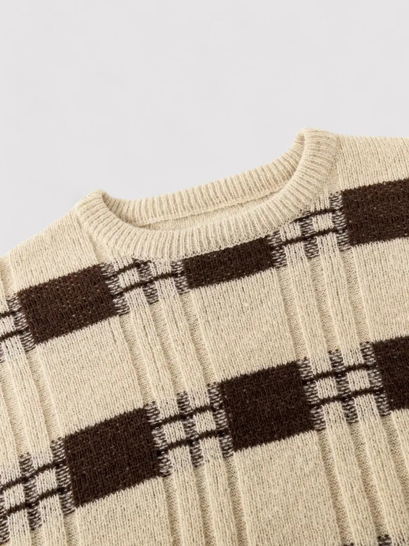 Maglione da Uomo Tricotato con Motivo a Righe - Eleganza Classica e Comfort Incomparabile Stile Italiano