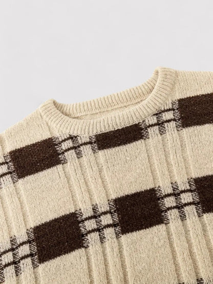 Maglione da Uomo Tricotato con Motivo a Righe - Eleganza Classica e Comfort Incomparabile Stile Italiano