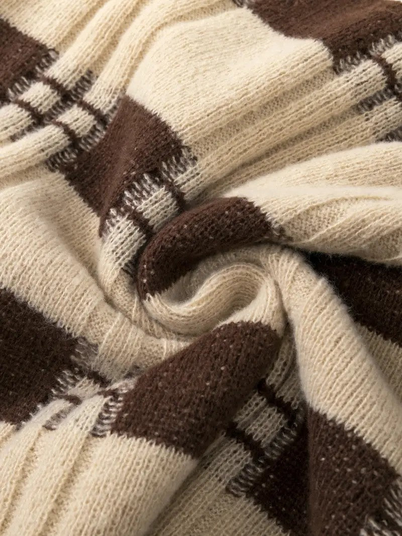 Maglione da Uomo Tricotato con Motivo a Righe - Eleganza Classica e Comfort Incomparabile Stile Italiano