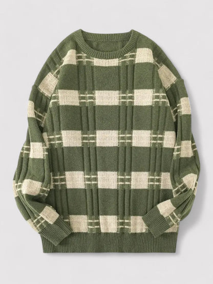 Maglione da Uomo Tricotato con Motivo a Righe - Eleganza Classica e Comfort Incomparabile Stile Italiano