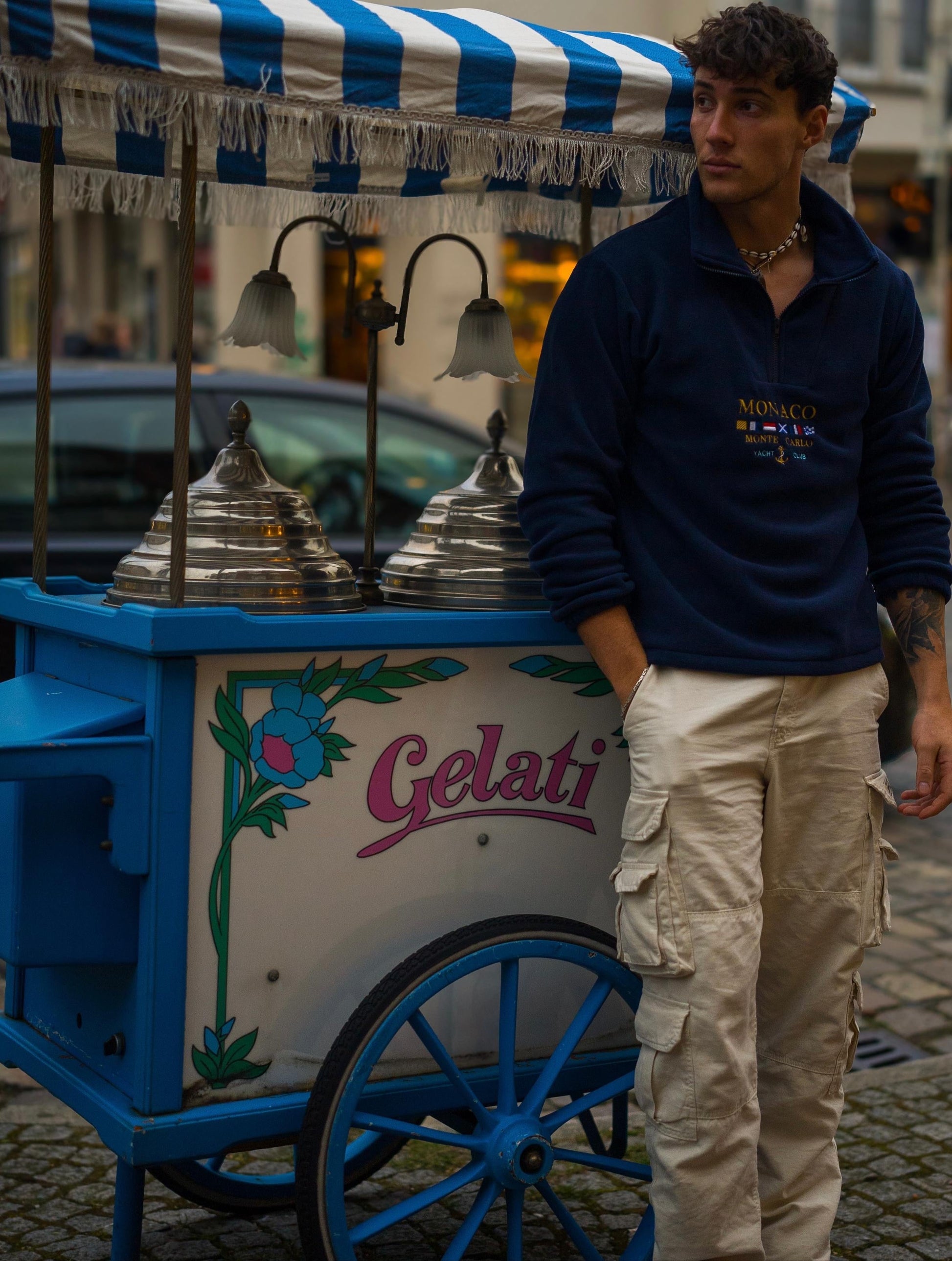 Maglione di Lusso Monaco con Zip Elegante Stile Italiano