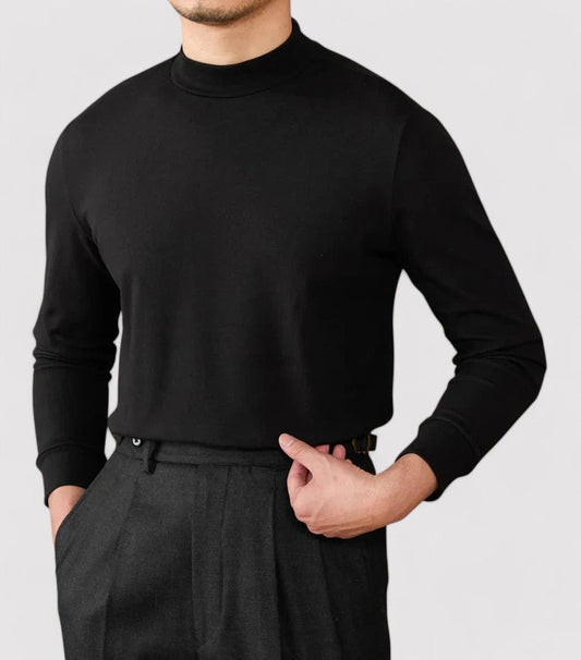 Maglione in Cashmere Extra Soft Uomo con Collo Alto Elegante e Versatile Stile Italiano