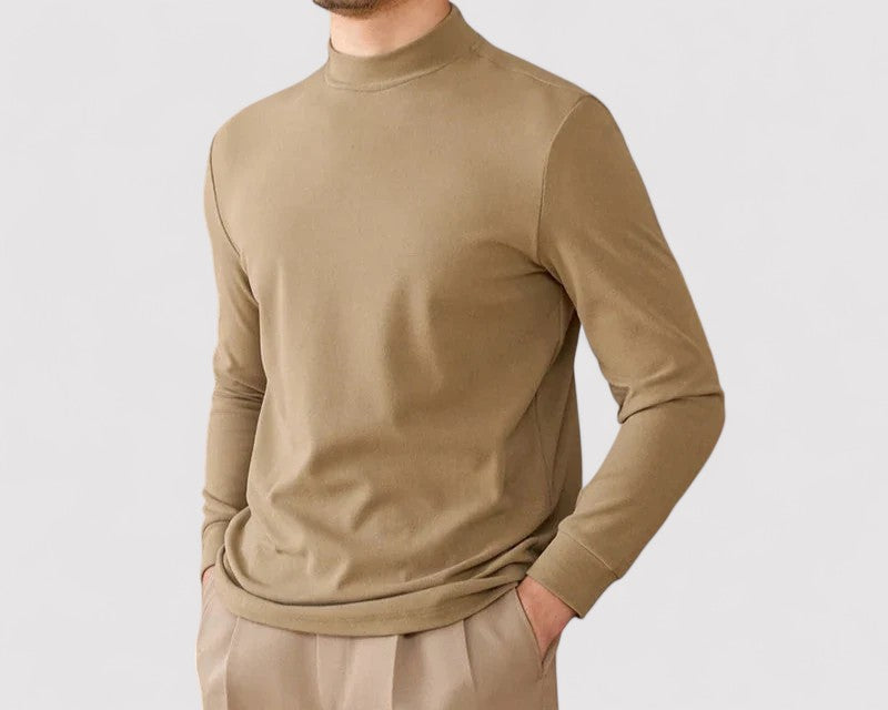 Maglione in Cashmere Extra Soft Uomo con Collo Alto Elegante e Versatile Stile Italiano