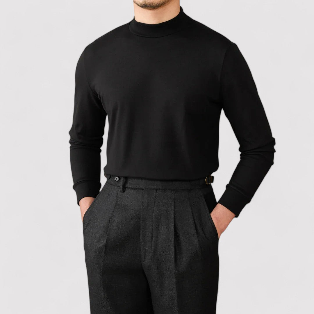 Maglione in Cashmere Extra Soft Uomo con Collo Alto Elegante e Versatile Stile Italiano