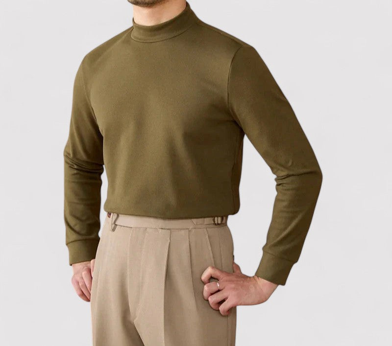 Maglione in Cashmere Extra Soft Uomo con Collo Alto Elegante e Versatile Stile Italiano