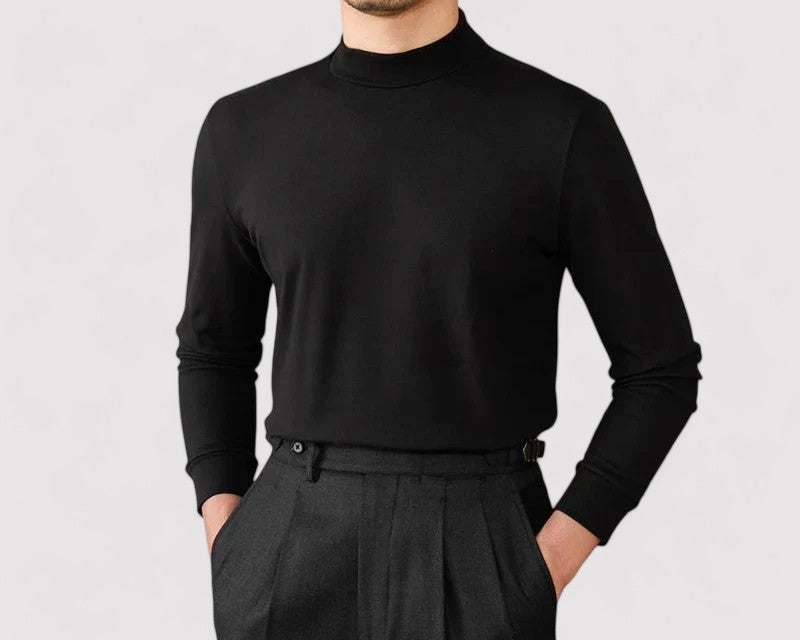 Maglione in Cashmere Extra Soft Uomo con Collo Alto Elegante e Versatile Stile Italiano