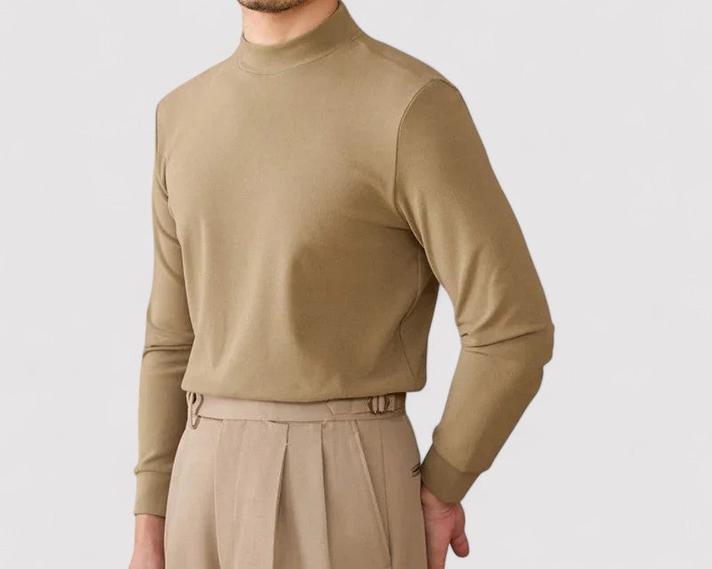 Maglione in Cashmere Extra Soft Uomo con Collo Alto Elegante e Versatile Stile Italiano