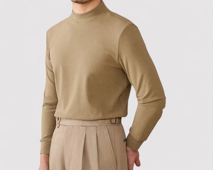 Maglione in Cashmere Extra Soft Uomo con Collo Alto Elegante e Versatile Stile Italiano