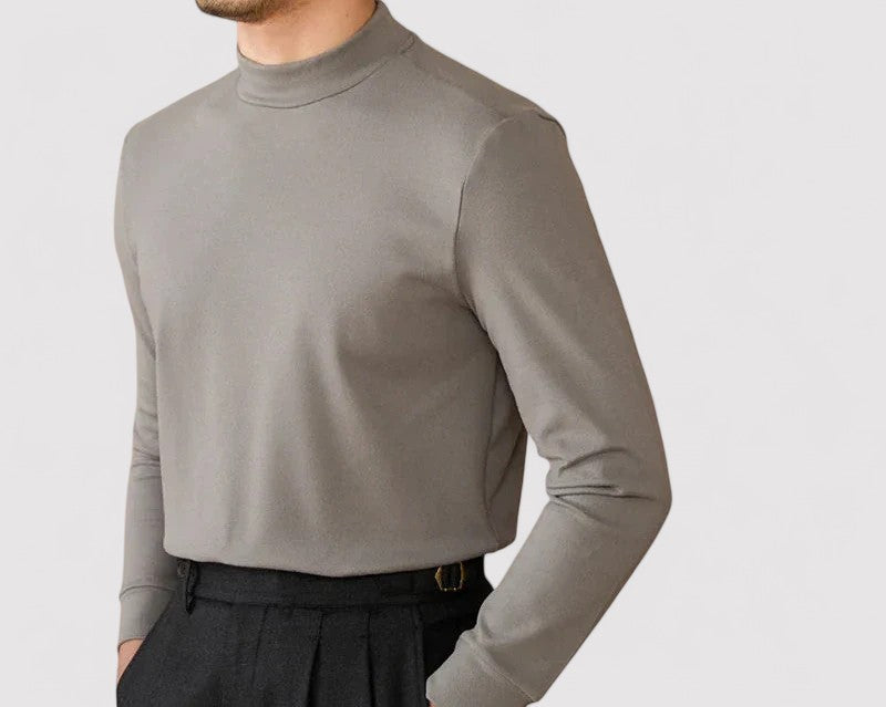 Maglione in Cashmere Extra Soft Uomo con Collo Alto Elegante e Versatile Stile Italiano