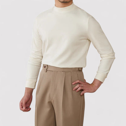 Maglione in Cashmere Extra Soft Uomo con Collo Alto Elegante e Versatile Stile Italiano