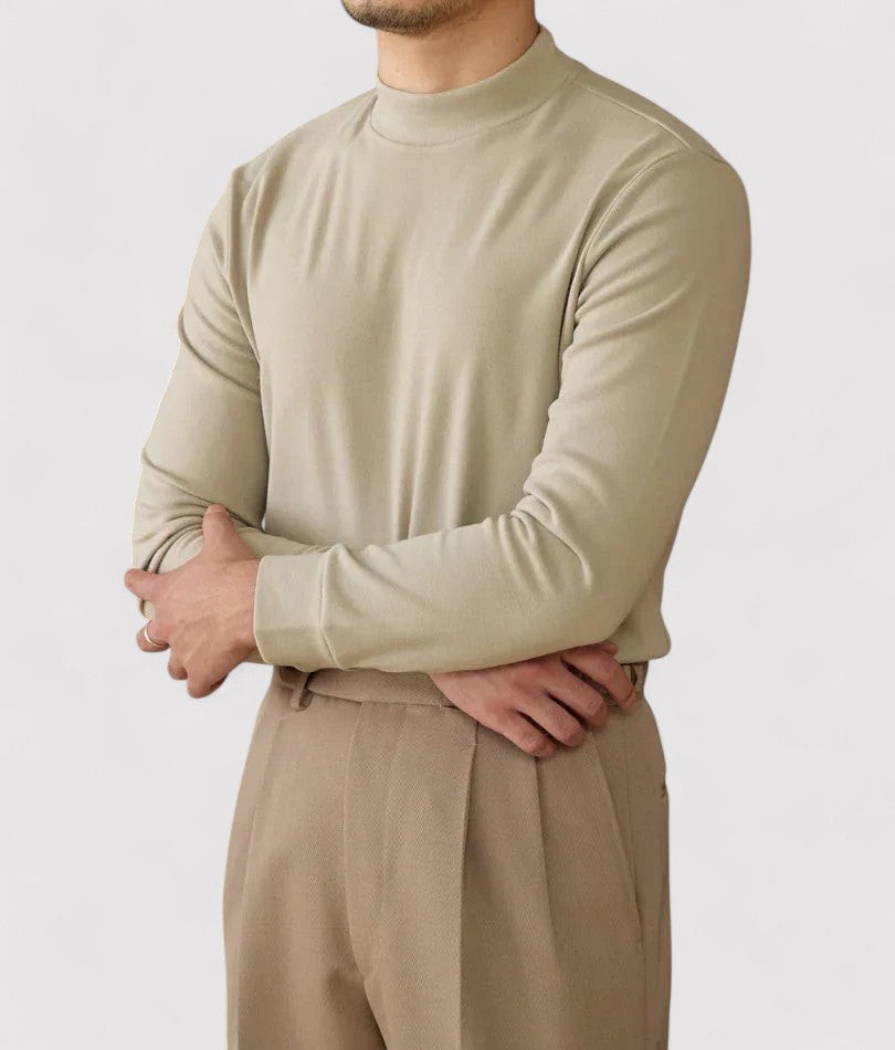 Maglione in Cashmere Extra Soft Uomo con Collo Alto Elegante e Versatile Stile Italiano