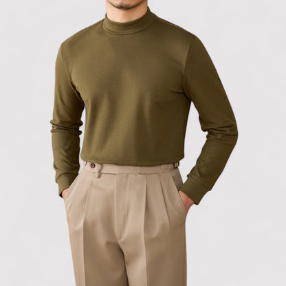 Maglione in Cashmere Extra Soft Uomo con Collo Alto Elegante e Versatile Stile Italiano