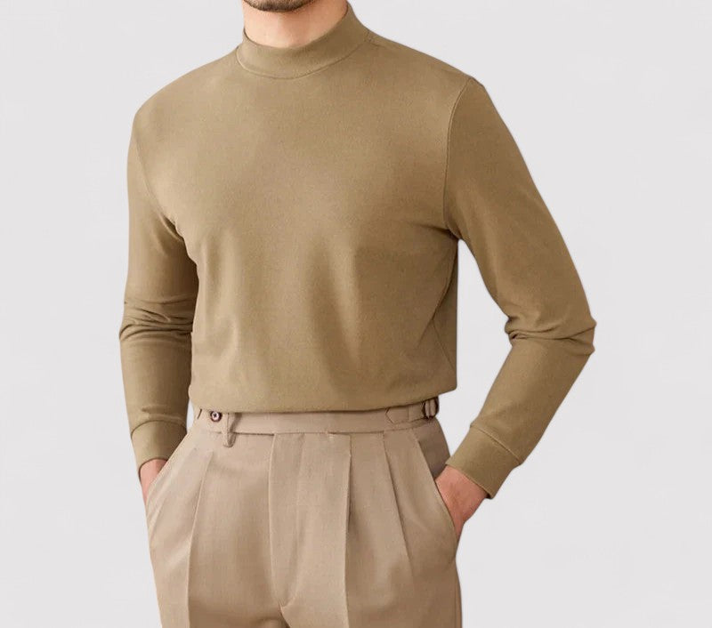 Maglione in Cashmere Extra Soft Uomo con Collo Alto Elegante e Versatile Stile Italiano