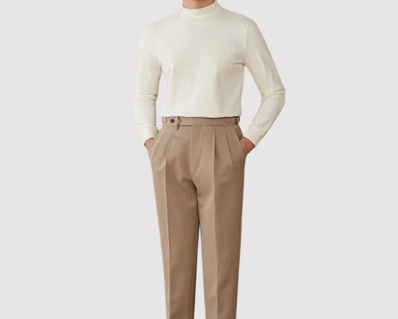 Maglione in Cashmere Extra Soft Uomo con Collo Alto Elegante e Versatile Stile Italiano